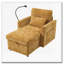 Chaise longue en chenille avec rangement-1153513389