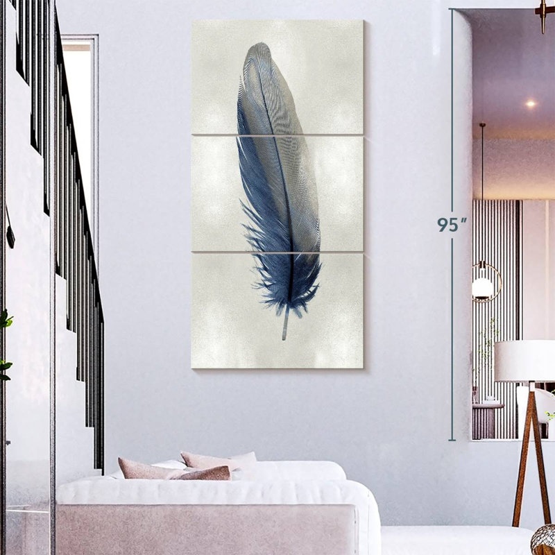 Feather On I, 80" H x 39" W