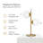 Sphere 20" Modern LED Table Lamp with Frosted Globe Shades and Gold Finish, USB-C Port, 3-Way Dimming
