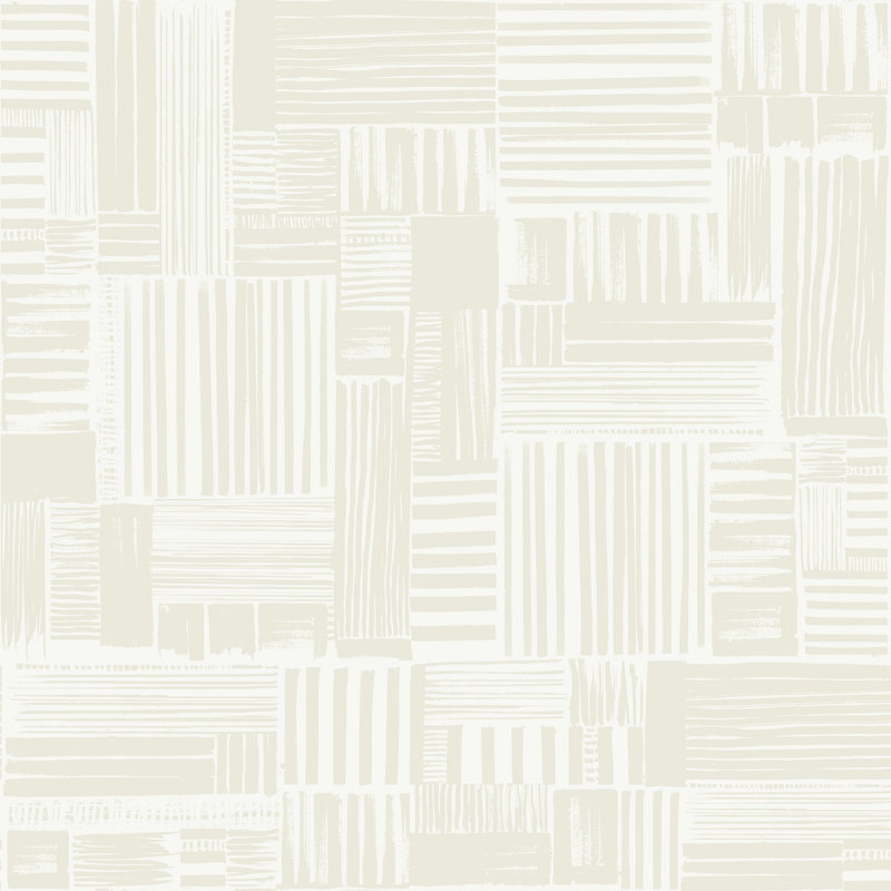 Yuki Osada Geometric Wallpaper Double Roll, Light Tan