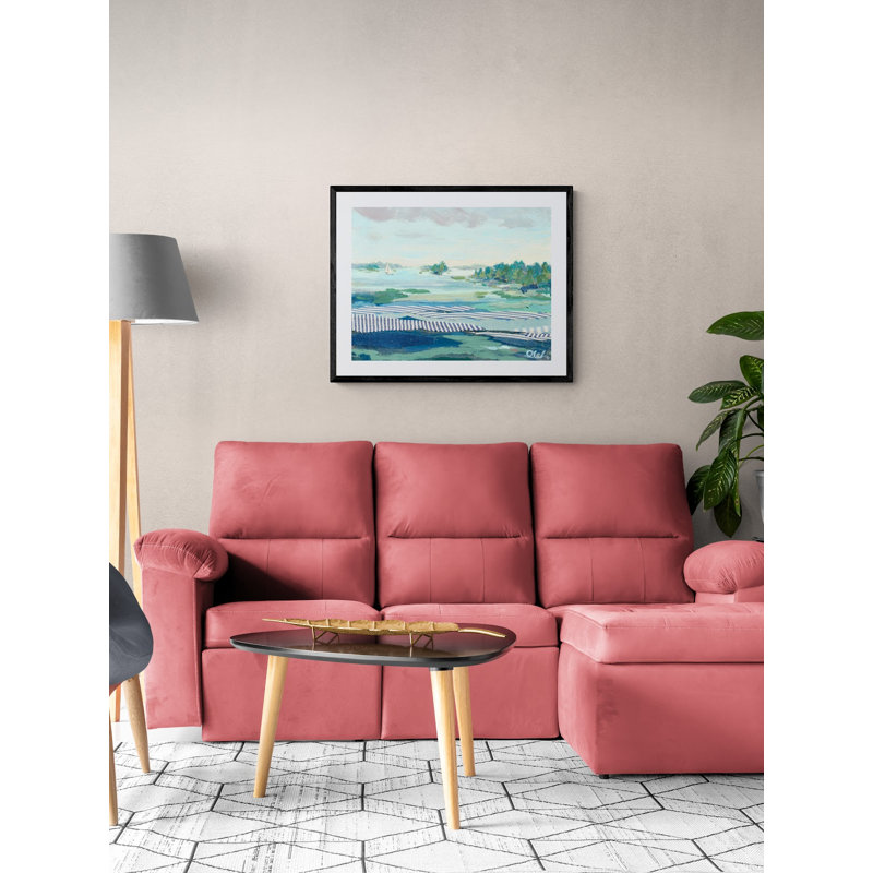 Seersucker Sailing 1 by Karin Olah, Wrapped Canvas, 24" H x 32" W x 1.5" D