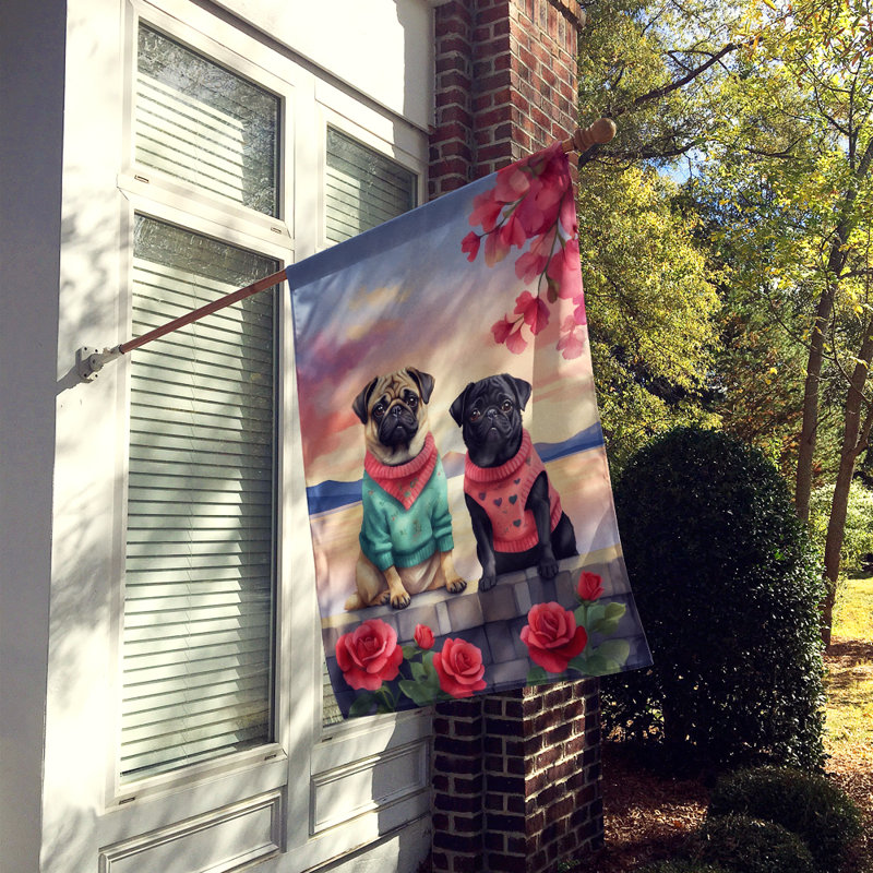 Double Sided 40'' H x 28'' W Polyester Valentine's Day House Flag