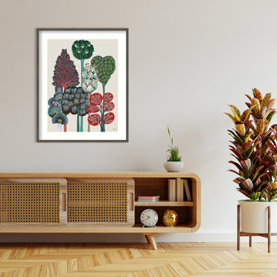 «Serene Forest No. 2» par Fab Funky Wood, reproduction d'art encadrée