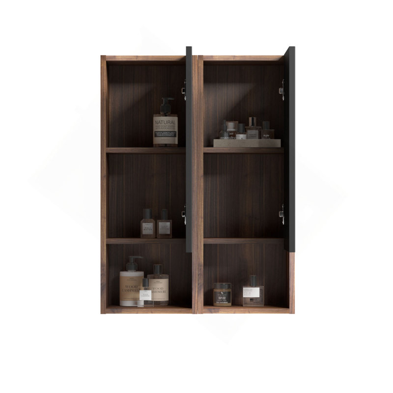 Bathroom Floating Side Cabinet, Wall-Mounted Storage Cabinet For Small Space, KD