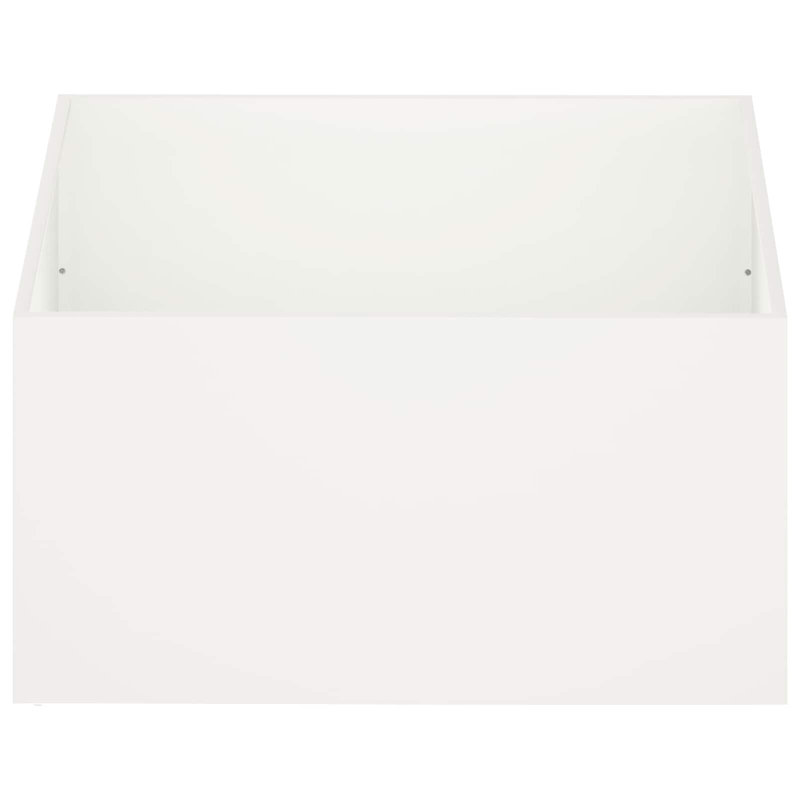 Outdoor Raised Garden Bed, 40cm H x 80cm W x 80cm D, White, 2