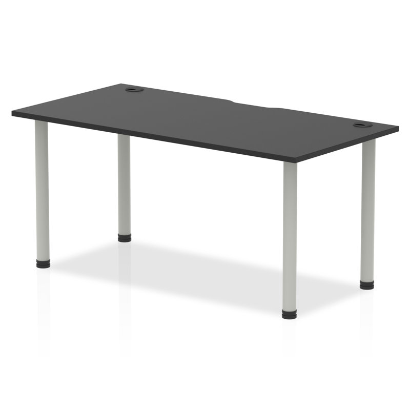 Steel Writing Desk, 72.5cm H x 140cm W x 80cm D, Silver