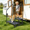 Escalier pour véhicule récréatif avec rampe, escalier de maison mobile pour camping-car, remorque, spa, marches avec tapis antidérapant, capacité de 660 lb