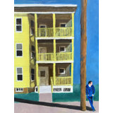 Man Waiting For A Bus Print by Sol Hartman