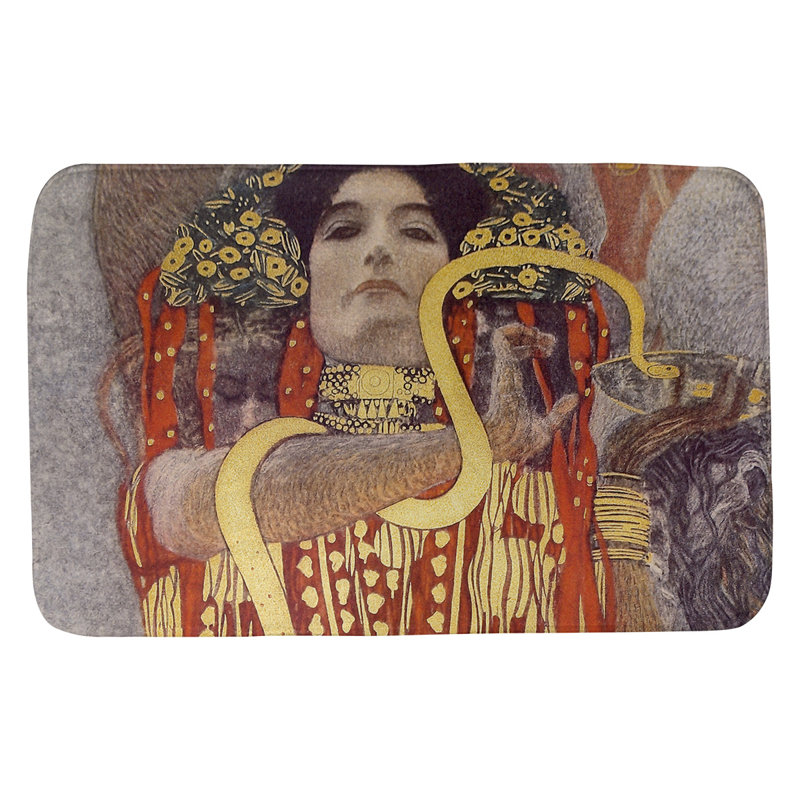 Tapis pour salle de bain hygeia Magaw, l 17 po x L 24 po, Rouge / Jaune