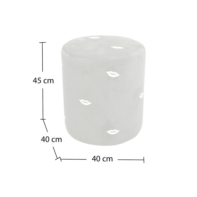 Pop Art 40cm Wide Round Pouf Ottoman