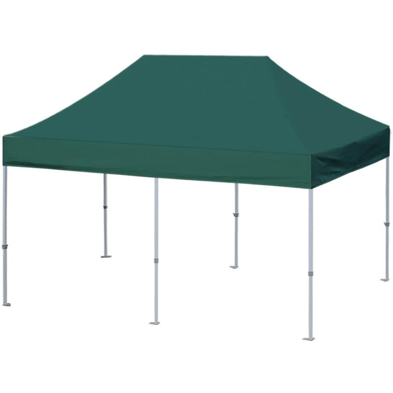 Amaziyah 96 Ft. W x 96 Ft. D Steel Pop-Up Canopy, Dark Green, 10ft x 20ft