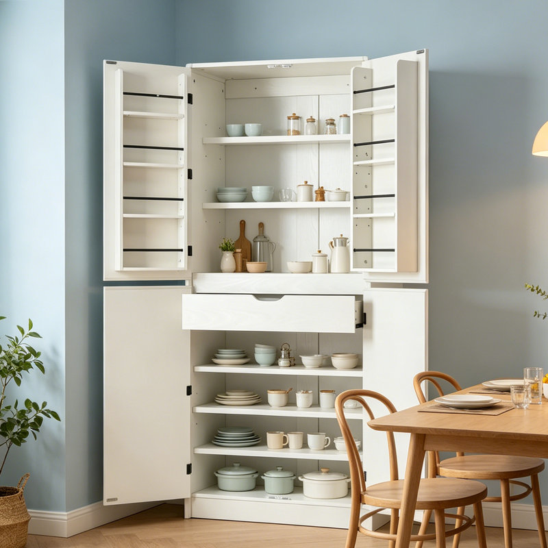 Armoire de cuisine 72 po Farmed, Blanc