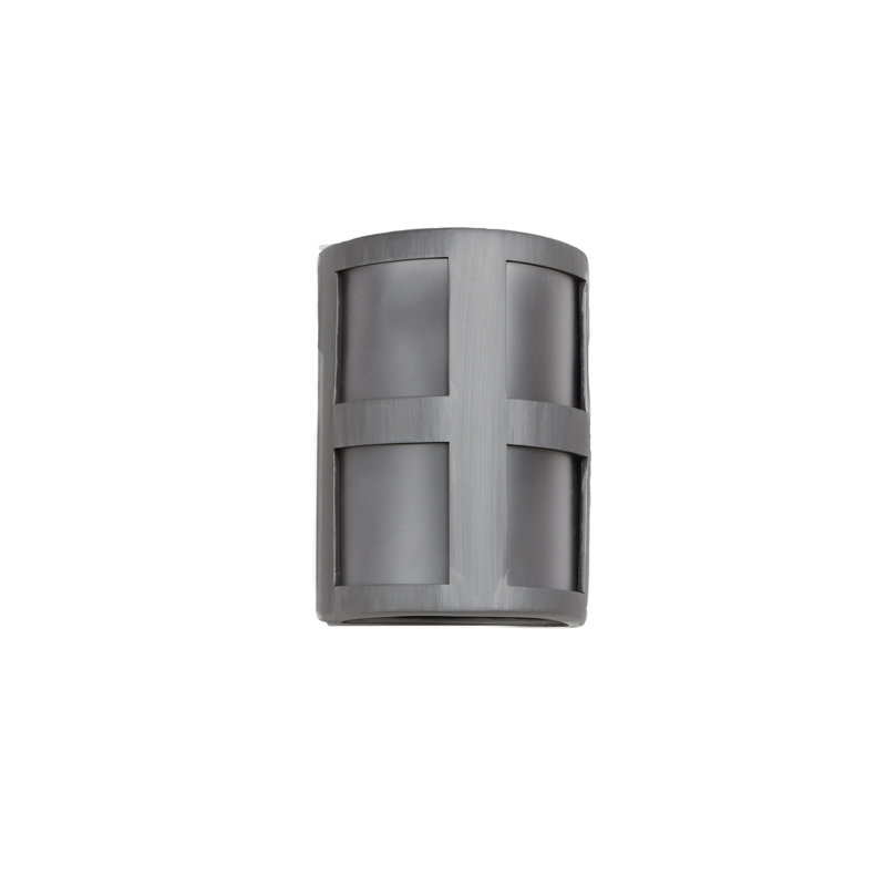 Coan Ceramic Outdoor Wall Light, LED Bulb Included, 13" H x 9.5" W x 5" D, Rubbed Pewter