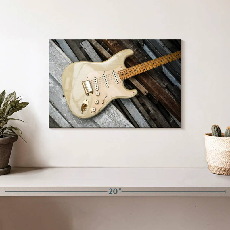 Guitare Abarca sur planches, H 8 po x l 12 po