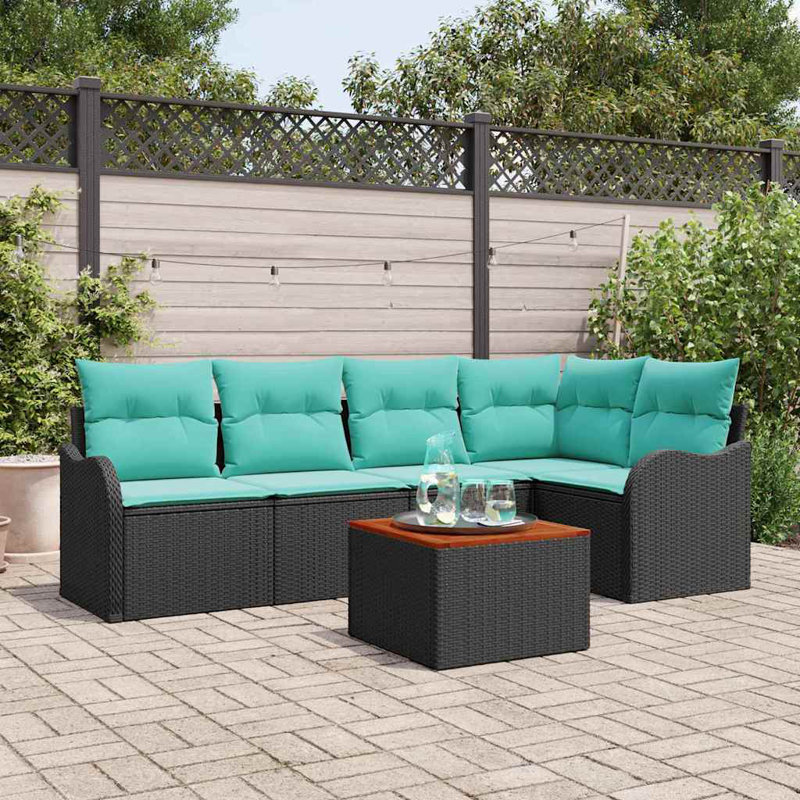 Ensemble de canapé de jardin avec coussin 6 pièces vidaXL