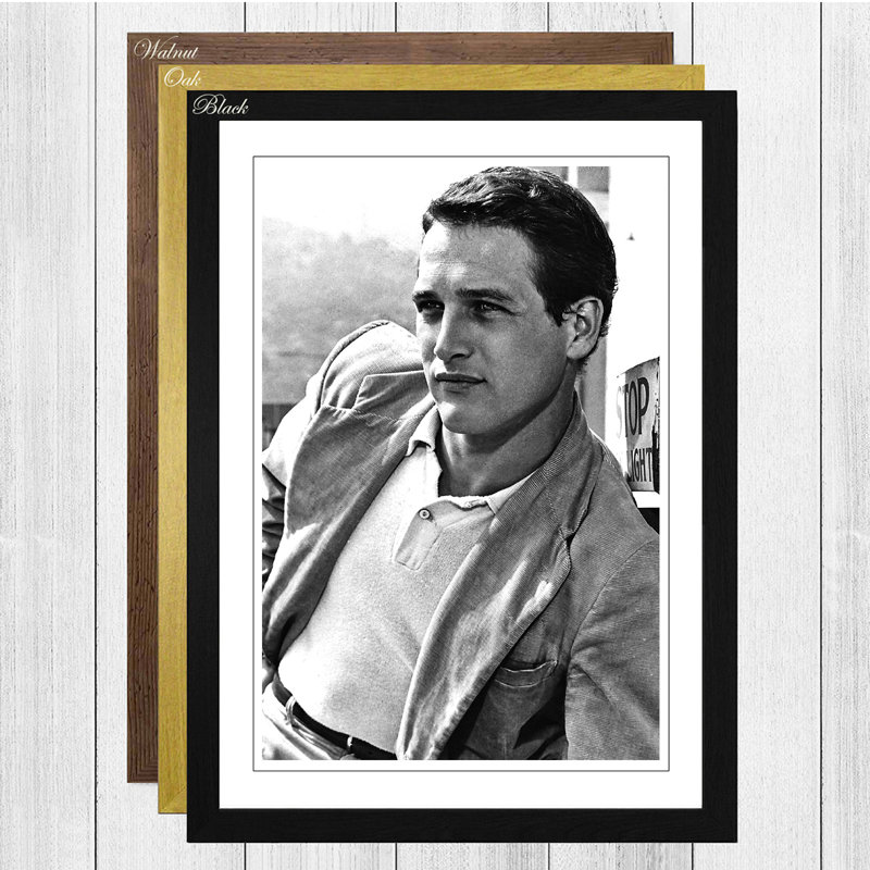 Paul Newman Framed Photographic - Framed Print, Black