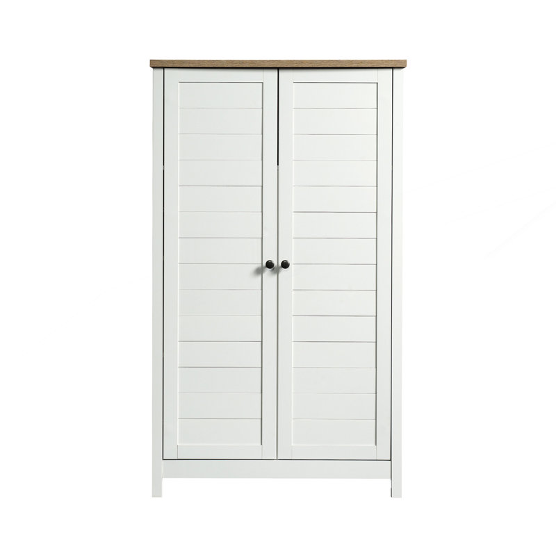 Armoire de rangement spacieuse à 2 portes avec tablettes réglables