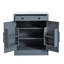 Garde-manger autoportant moderne, rangement pour nourriture buffet, armoire à café avec tiroir, 2 tablettes réglables et 2 tablettes de porte pour la salle à manger, cuisine, gris