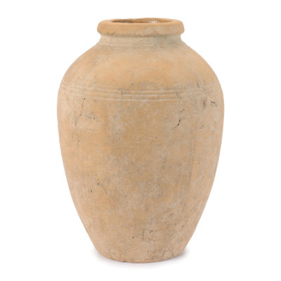 Vase en terre cuite rustique H 13,25 po