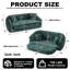 Canapé inclinable convertible incurvé de 87 pouces, canapé-lit 2 en 1 escamotable, avec base coulissante et siège profond, comprend deux coussins, fauteuil inclinable en chenille, aucun assemblage requis, vert-264595261