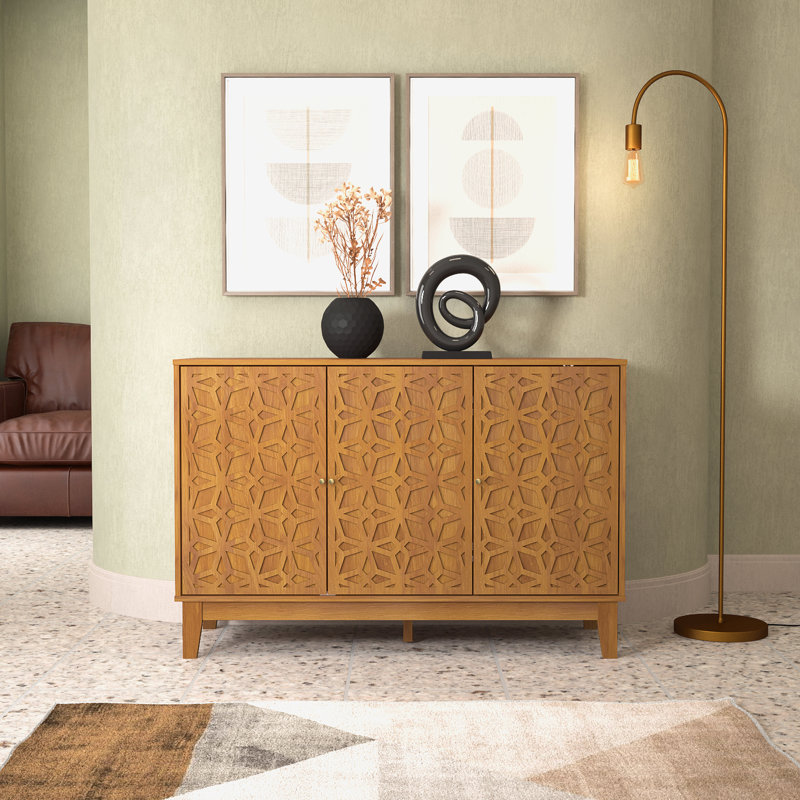 Glenford 45.94'' Sideboard Buffet, Honey Brown