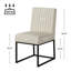 Chaise d'appoint rembourrée en tissu de polyester rayé H 19,9 po (ensemble de 6)-689483829-690252380