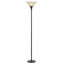 Lampe torchère ronde en métal avec abat-jour givré Riju-653348459-653341083