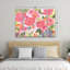 Ensemble de 3 panneaux - Sheila Golden «Pink Celebration Bouquet», art mural sur toile pour le salon, la chambre à coucher ou le bureau 
