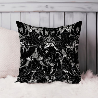 Abstract Luxe Black & White Modern Throw Pillow Cover