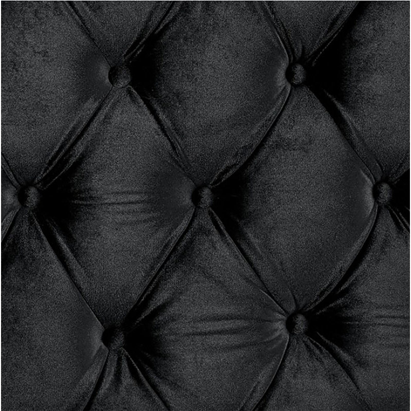 Lit plateforme tapissier Madera, Grand, Noir