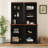 Bookcases With Storage, Mdf 66.1 In Modern Curved Home Display Set