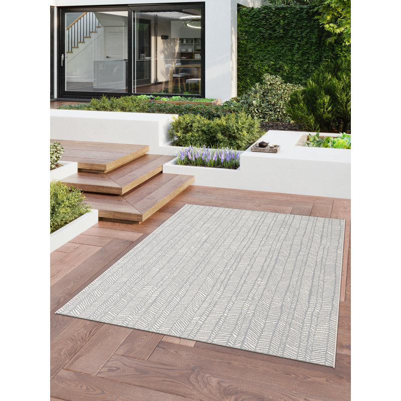 Pahokee Rectangle Chevron Indoor / Outdoor Area Rug, Rectangle 120cm x 170cm