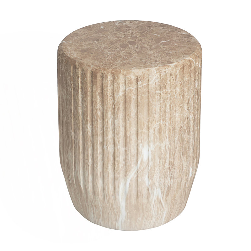Table d'appoint d'extérieur sculptée, Doré