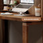 Bureau en coin en L en bois de pin massif avec huche de rangement ouverte, bureau d'écriture de bureau à domicile moderne avec étagères murales-1615443952-1615443956