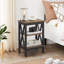 NS Manufactured Wood Bedside Table, Nightstand Sofa Side Table with 3-Tier Storage Shelf for Living Room, Bedroom, Stable Steel Frame, Easy Assembly-1193979668-1132227664