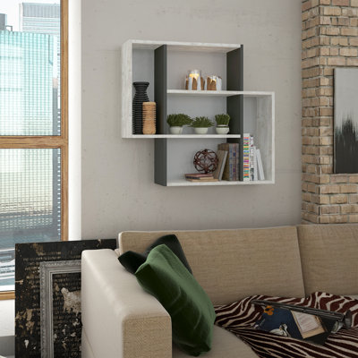 Mito Square Floating Shelf Modern Geometric Wall Shelf