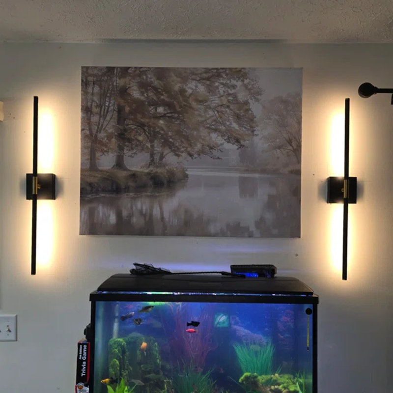 2-Pack Rechargeable LED Wall Sconces with Remote Control – Cordless, Dimmable, Non-Hardwired Wall Lights, Matte Black/Gold