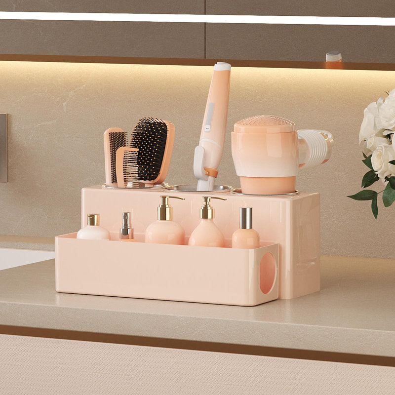 Support de rangement pour outils de coiffure, support de sèche-cheveux de comptoir, support de rangement pour brosse à cheveux en acrylique amovible, etc.