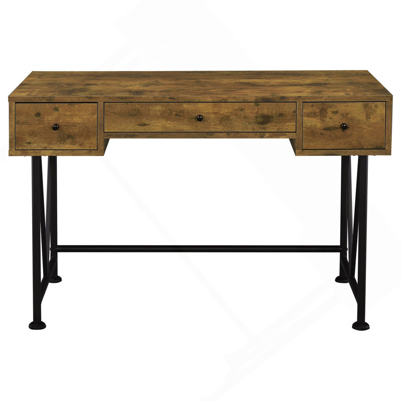 Bureau d'ordinateur et bibliothèque 2 pièces Rustic Nutmeg
