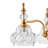 3‑Light Antique Brass Table Lamp