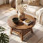 Table basse ronde en bois massif
