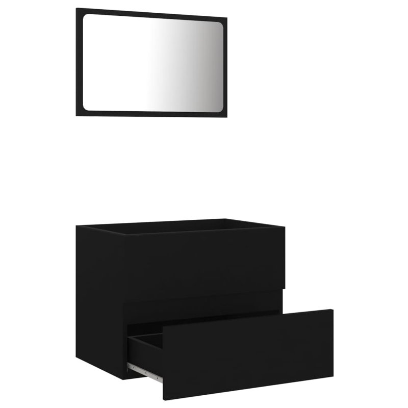 Adje Wall Bathroom Cabinet, Black