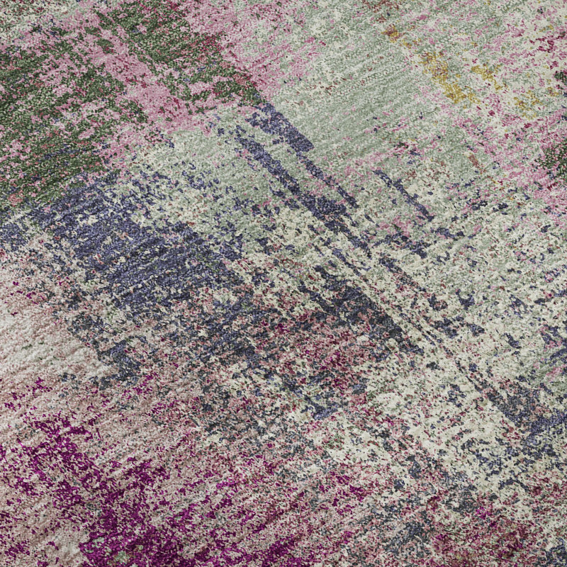 Premium Machine Washable Kumbhar AMF1354 Modern Rug, Rectangle 9' x 12'