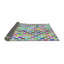 Tapis géométrique gris / vert / rouge-553523305