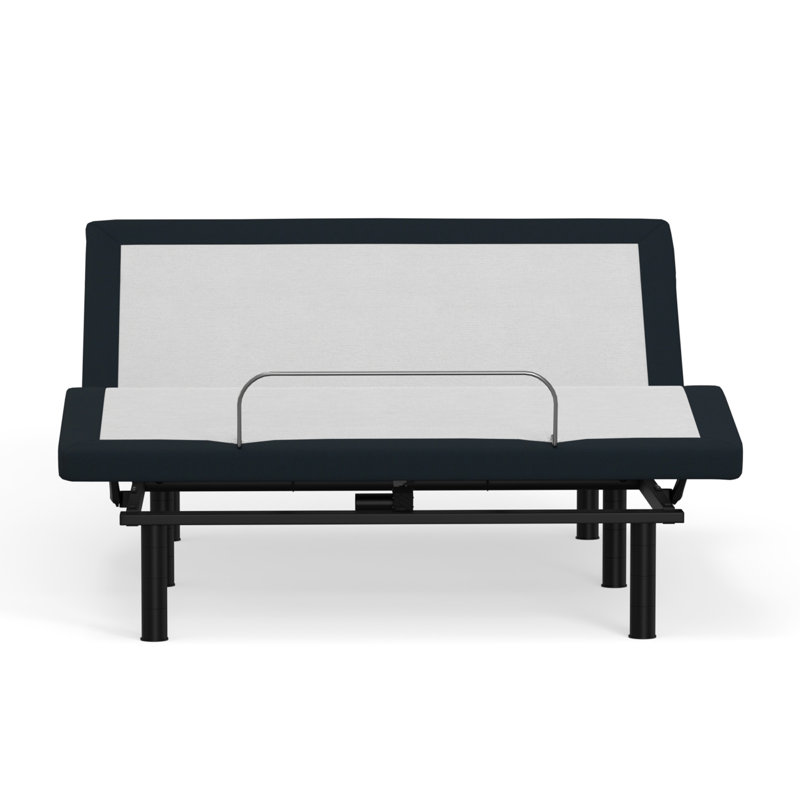 Base de lit réglable Zero Queen avec structure en métal et support de matelas à contrôle facile de couleur grise - articulations du pied de la tête, boutons de mémoire, télécommande sans fil,