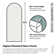 Maven 28 in. x 86.75 in. Fully Frameless Arched Fluted Single Fixed Shower Panel