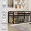 Lit mezzanine simple, lit mezzanine bas en bois massif pour enfants avec échelle et garde-corps, aucun sommier nécessaire, cadre de lit mezzanine peu encombrant pour garçons et filles, espresso-129514649
