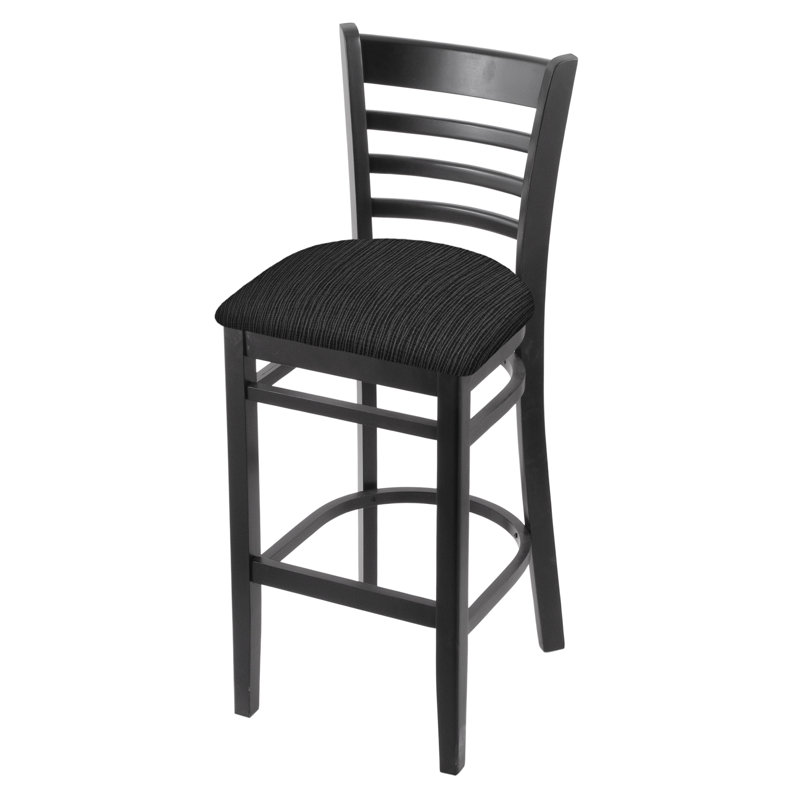 30" Bar Stool, Black, Graph Coal
