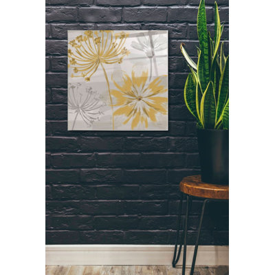 «Flowers in the Wind II» par Veronique Charron, art mural en verre acrylique, 24 po x 24 po