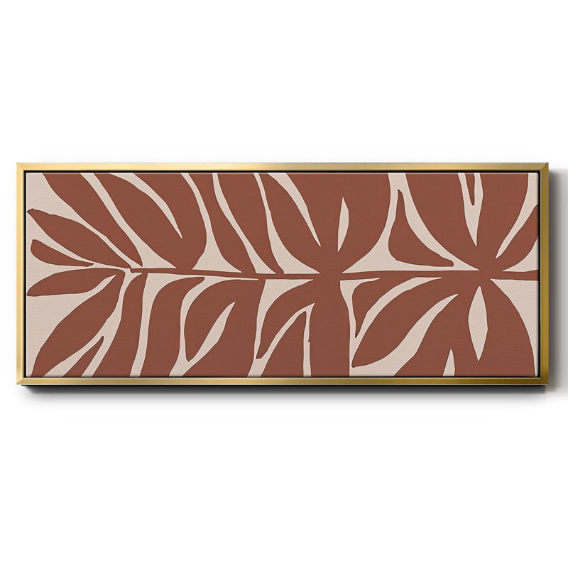 Terra Cotta Block Palms II - toile encadrée, H 24 po x l 60 po